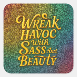 Snarky Wreak Havoc with Sass and Beauty Sticker