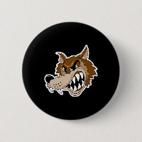 snarling brown wolf face