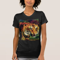 Snarling Tiger Artistic Portrait