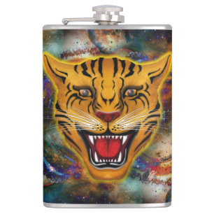 Snarling Tiger Nebula Hip Flask
