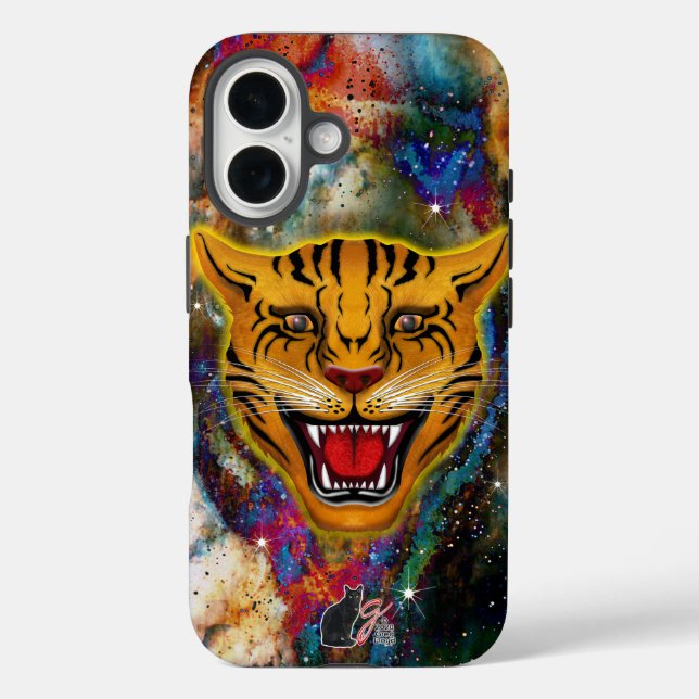 Snarling Tiger Nebula Tough Case-Mate iPhone Case (Back)