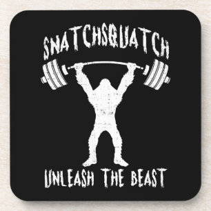 Snatchsquatch, Cartoon Big Foot, Beast, Funny Gym Coaster