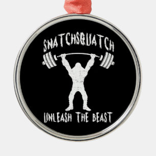 Snatchsquatch, Cartoon Big Foot, Beast, Funny Gym Metal Tree Decoration