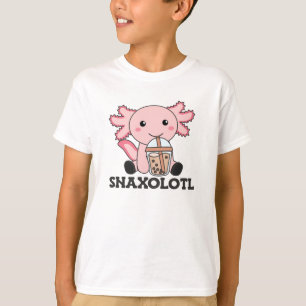 Snaxolotl Axolotl Bubble Tea Lovers Sweet Animals T-Shirt