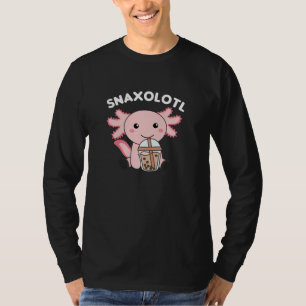 Snaxolotl Axolotl Bubble Tea Lovers Sweet Animals T-Shirt