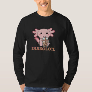 Snaxolotl Axolotl Bubble Tea Lovers Sweet Animals T-Shirt