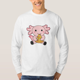 Snaxolotl Axolotl Lover Cute Animals Pizza T-Shirt