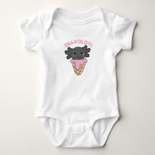 Snaxolotl Axolotl Lovers Sweet Animals Ice Cream Baby Bodysuit