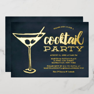 Snazzy Blue Martini Glass Cocktail Party