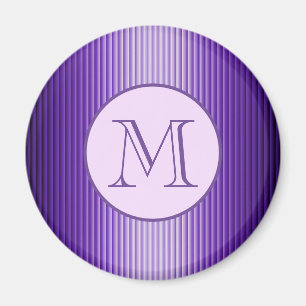 Snazzy Sophisticates Purple Glow Stripes Custom Magnet