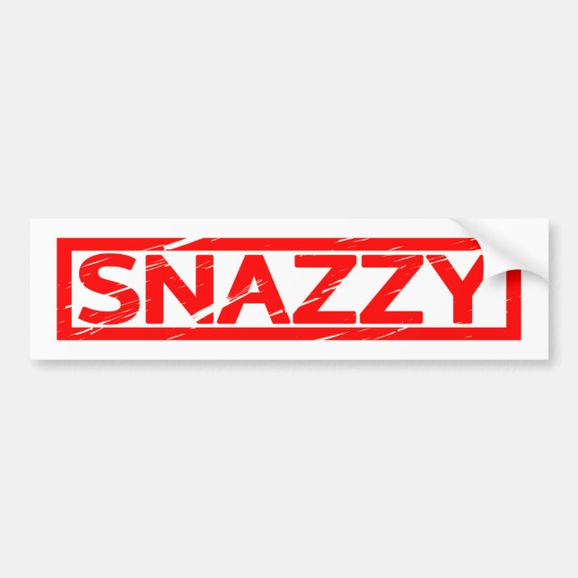 Snazzy Stamp Bumper Sticker (Front)