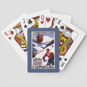 SNCF Railway Cable Car Promo Poster Playing Cards