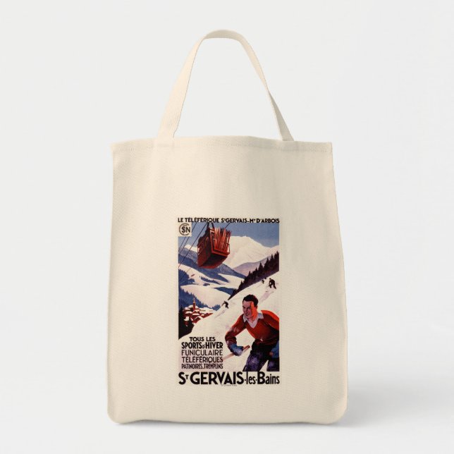SNCF Railway Cable Car Promo Poster Tote Bag (Front)