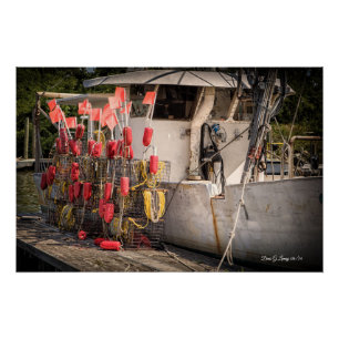 Sneads Ferry Crab Boat Poster