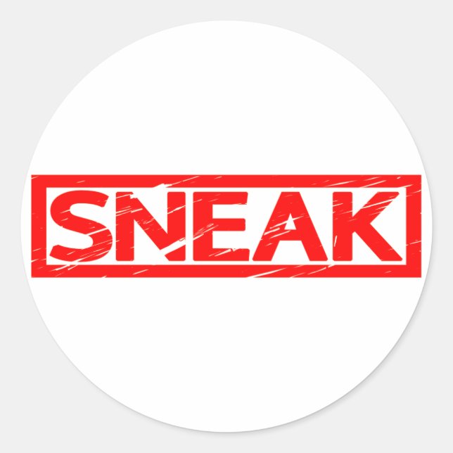 Sneak Stamp Classic Round Sticker (Front)