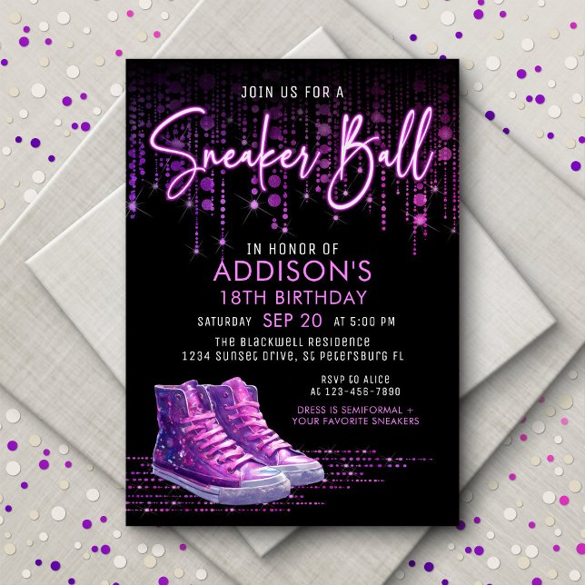 Sneaker Ball Birthday Invitation (Creator Uploaded)