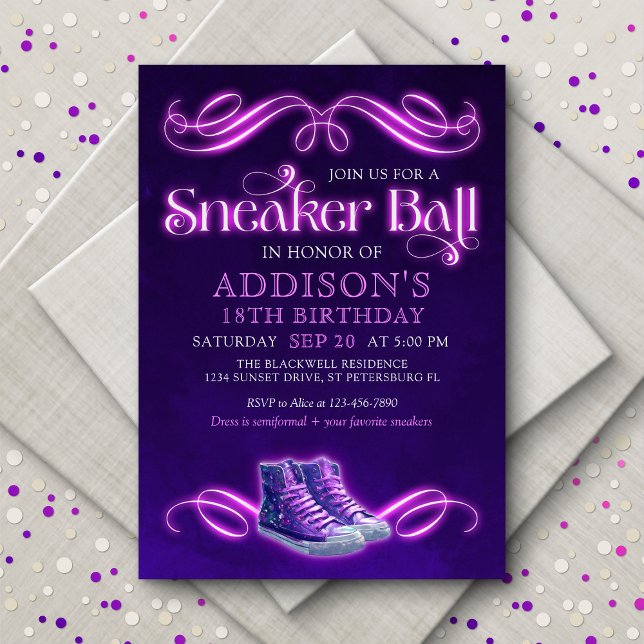 Sneaker Ball Birthday Invitation (Creator Uploaded)