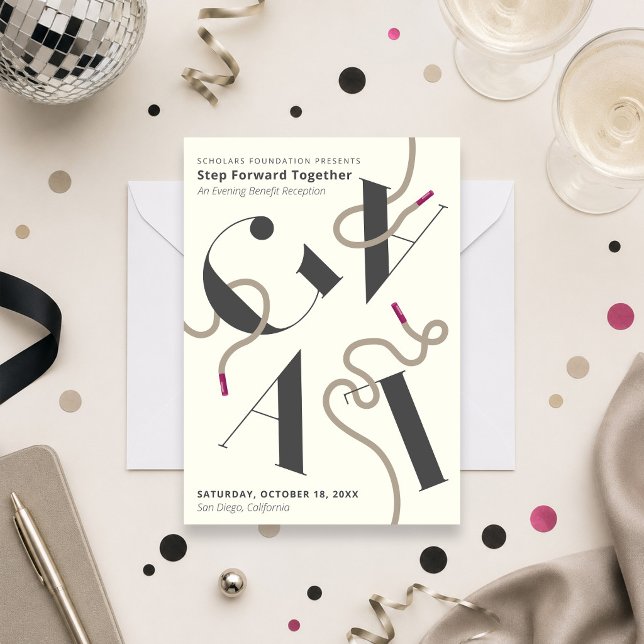 Sneaker Ball Gala Invitation Modern Fundraiser (Creator Uploaded)