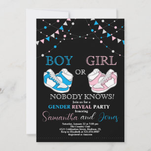 Sneaker Ball Gender Reveal Blue or Pink Sneaker Invitation