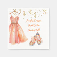 Sneaker Ball Sweet 16 Peach & Gold Glitter