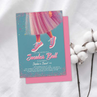 Sneaker Ball Vintage Poster Pink Teal Sweet 16