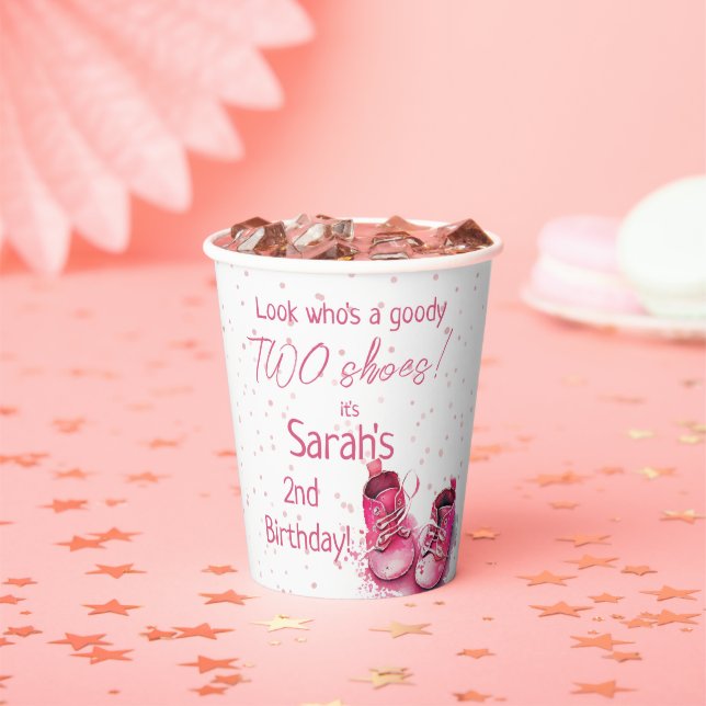 Sneaker Birthday, Baby Shoe 2nd Birthday Paper Cups (Insitu)