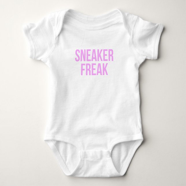 Sneaker Freak Print Baby Bodysuit (Front)