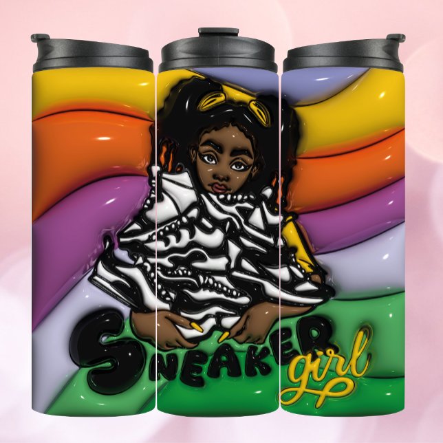 Sneaker Girl 3d Inflated effect Tumbler (Creator Uploaded)