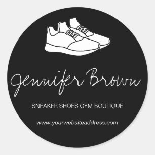 Sneaker gym shoes sport wear classic round sticker