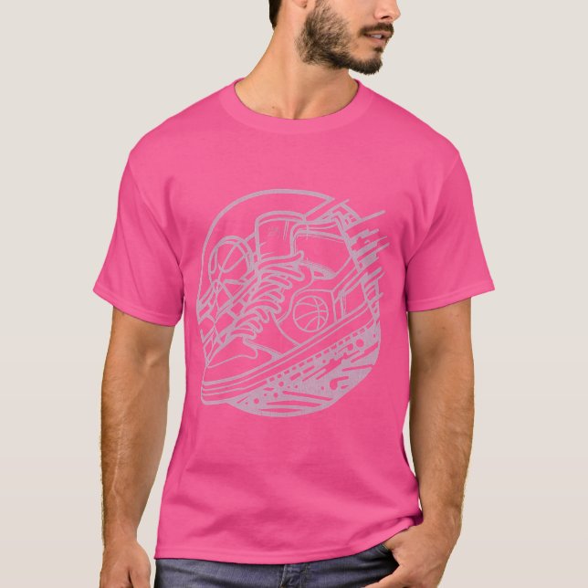 Sneaker Head Basketball Fan T-Shirt (Front)