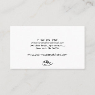 Sneaker Sport Wear Shoes Trendy Business Card