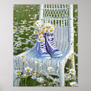 sneakers and daisies poster