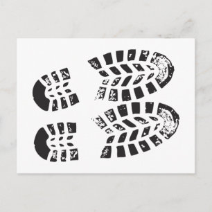 Sneakers Black & White Imprint Postcard