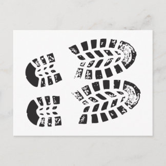Sneakers Black & White Imprint Postcard