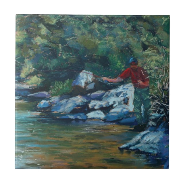 Sneaking Up on a Rainbow Tile (Front)