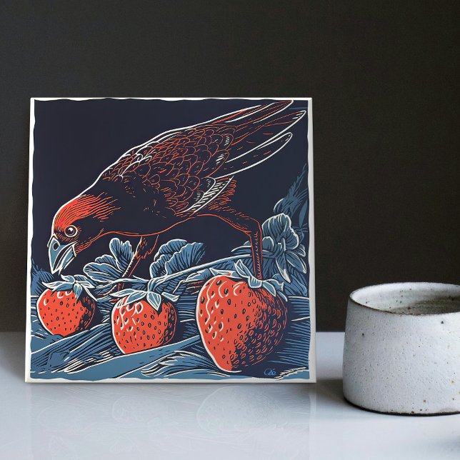 Sneaky Amsel's Strawberry Heist - Whimsical Tile (Creator Uploaded)