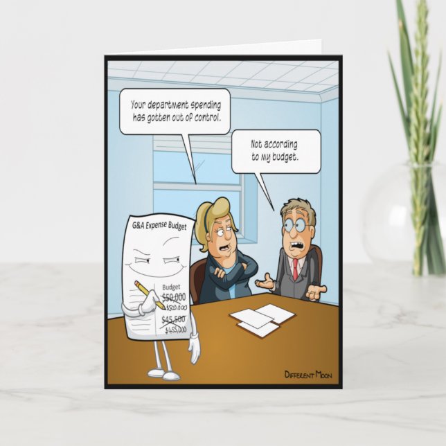 Sneaky Budget Funny Birthday Card (Front)