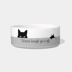 Sneaky Cat Brought You a Gift Bowl