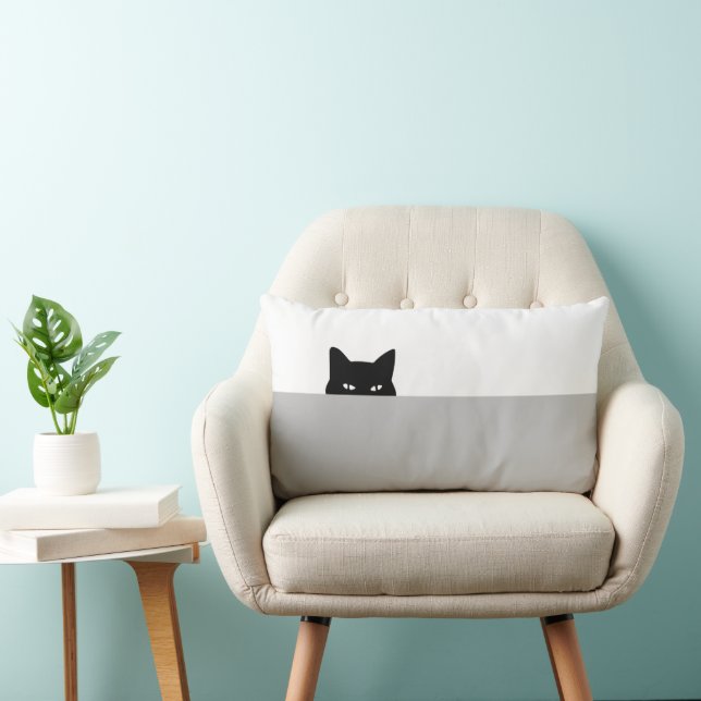 Sneaky Cat Throw Pillow (Chair)