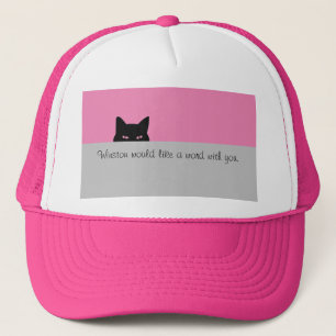 Sneaky Cat Trucker Hat
