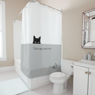 Sneaky Cay Thinks You Missed a Spot Shower Curtain