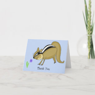 Sneaky Chipmunk Thank You Card