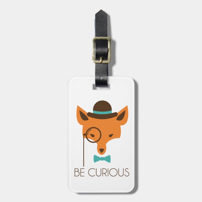 Sneaky Fox Luggage Tag (Front Vertical)