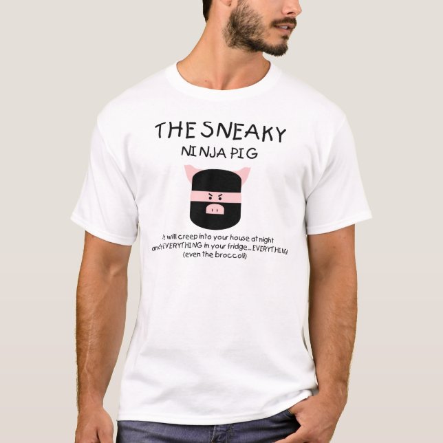 Sneaky Ninja Pig T-Shirt (Front)