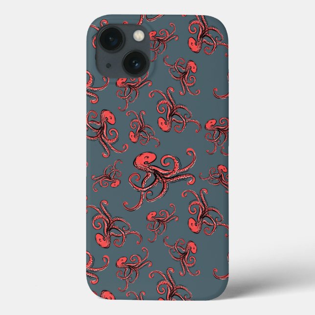 Sneaky Octopus Pattern Case-Mate iPhone Case (Back)