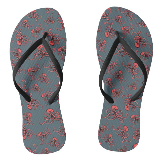 Sneaky Octopus Pattern Jandals (Footbed)