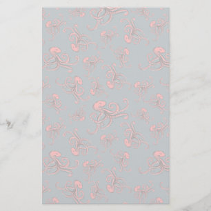 Sneaky Octopus Pattern Stationery