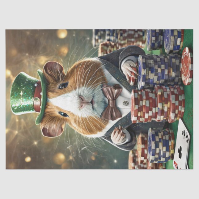 Sneaky Pete, Guinea Pig Card Game Tissue Paper (Front)