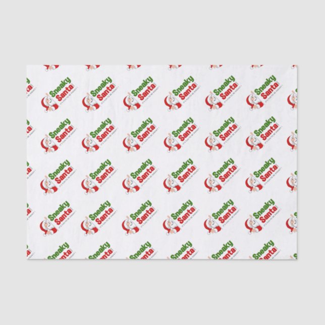 Sneaky Santa Logo 10lb Tissue Paper, White Paper (Front)