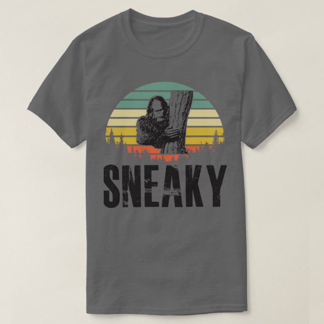 Sneaky Sasquatch Bigfoot Sneaky Bigfoot Attitude V T-Shirt (Design Front)